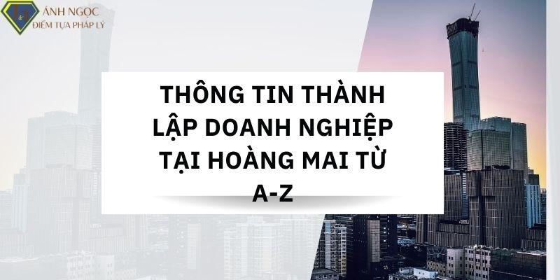 Thành lập doanh nghiệp tại hoàng mai