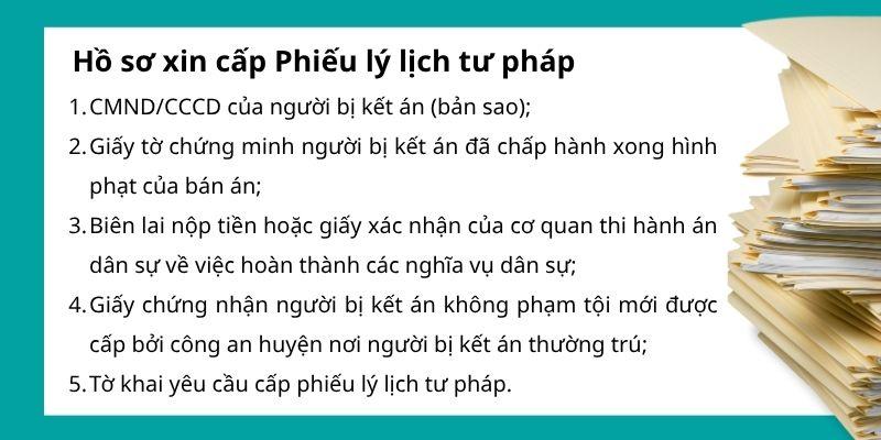 Hồ sơ xin cấp Phiếu lý lịch tư pháp