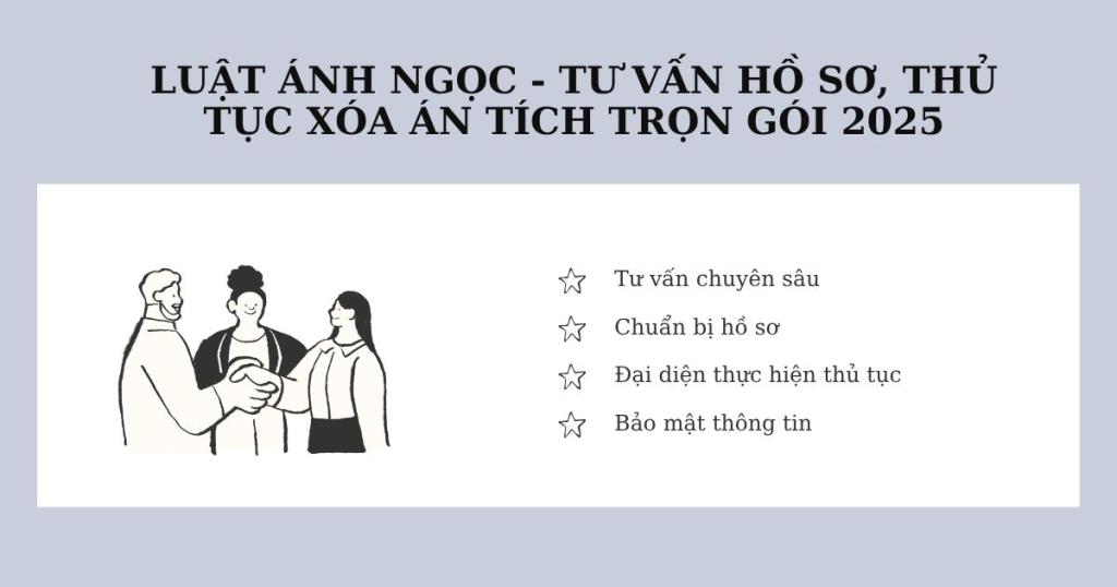 Tư vấn hồ sơ, thủ tục xoá án tích trọn gói với Luật Ánh Ngọc