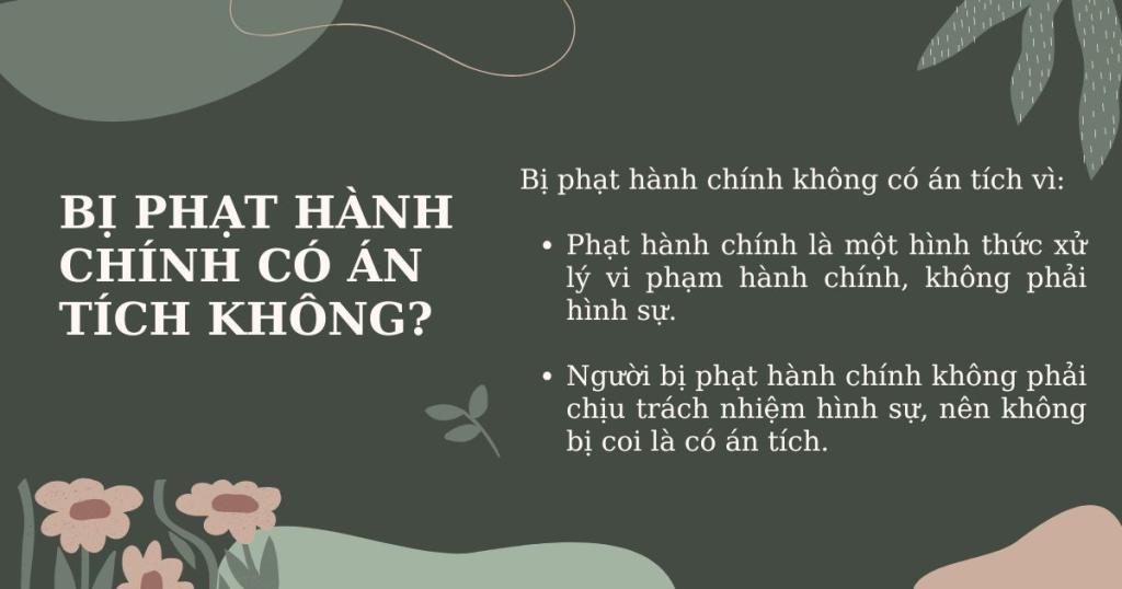 Bị phạt hành chính có xoá án tích không?