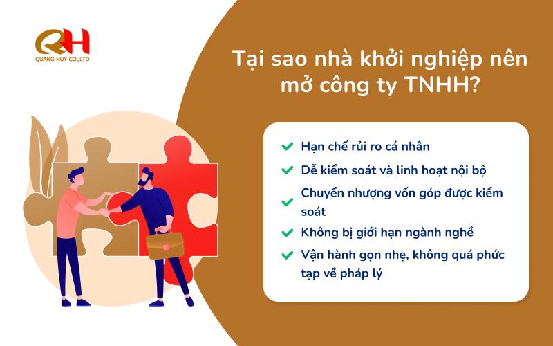 Tại sao nhà khởi nghiệp nên mở công ty TNHH?