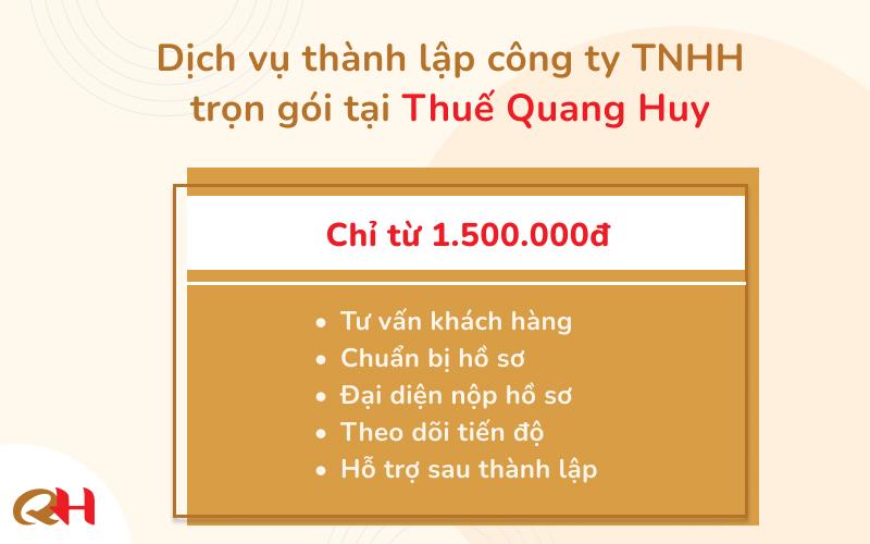 Dịch vụ thành lập công ty TNHH trọn gói chỉ từ 1.500.000đ tại TP.HCM