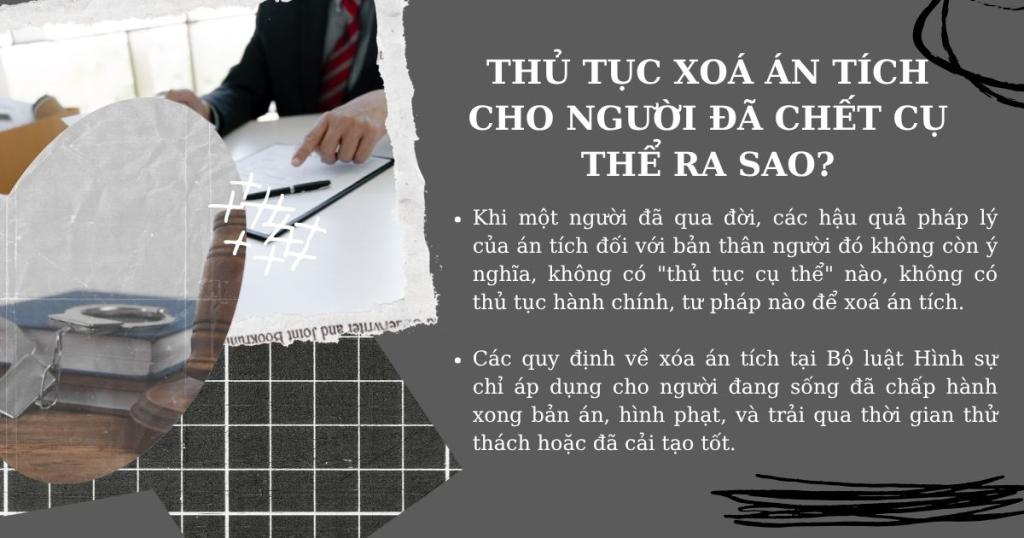 Thủ tục xóa án tích cho người đã chết cụ thể ra sao?