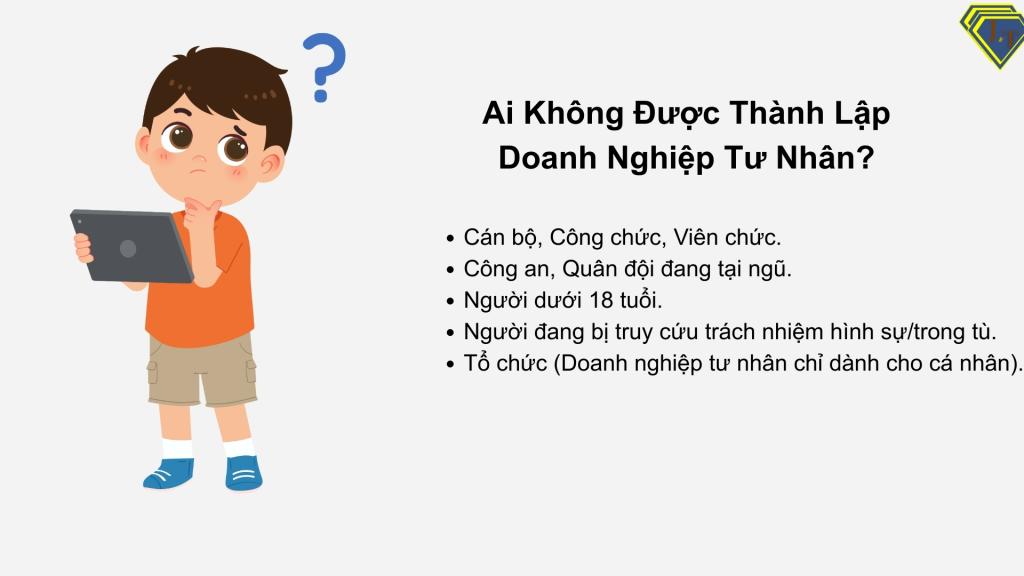 Trường hợp phân loại người không có quyền thành lập doanh nghiệp tư nhân