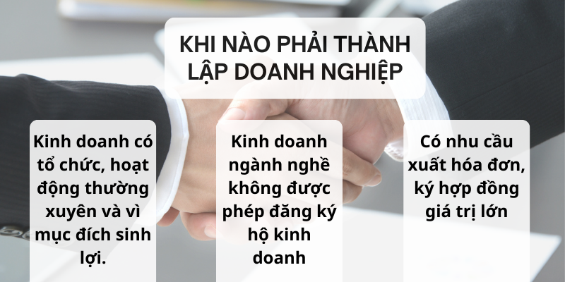 Khi nào bắt buộc phải thành lập doanh nghiệp