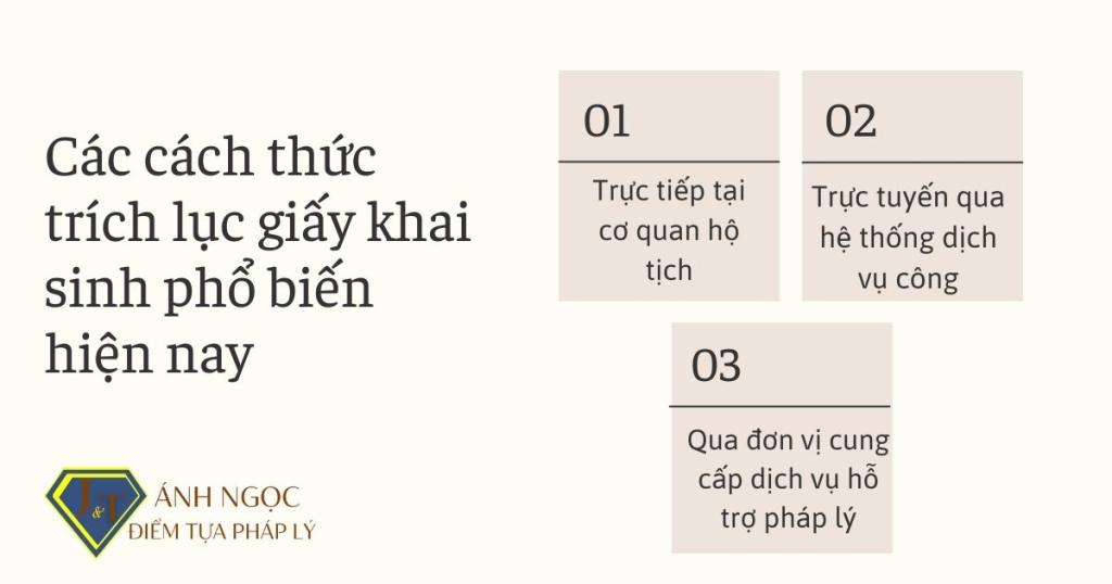 Các cách thức trích lục giấy khai sinh phổ biến hiện nay