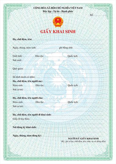 Giấy khai sinh 