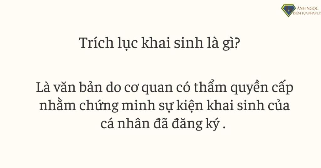 Trích lục khai sinh là gì?