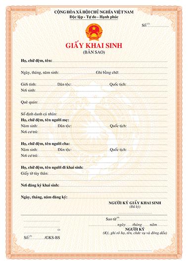 Trích lục khai sinh 