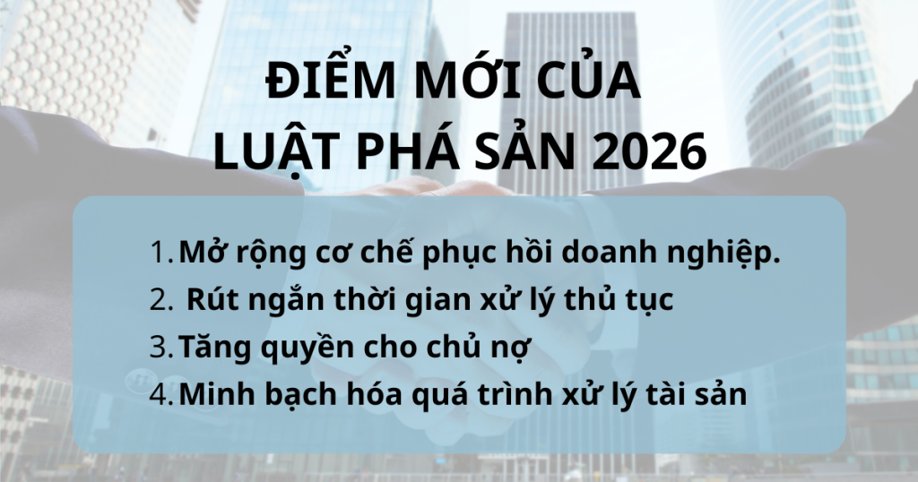 Điểm mới của Luật Phá sản 2026