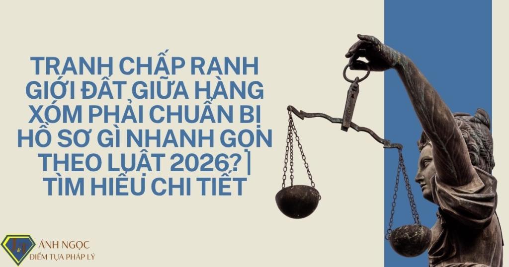 Tranh chấp ranh giới đất giữa hàng xóm phải chuẩn bị hồ sơ gì nhanh gọn theo Luật 2026?