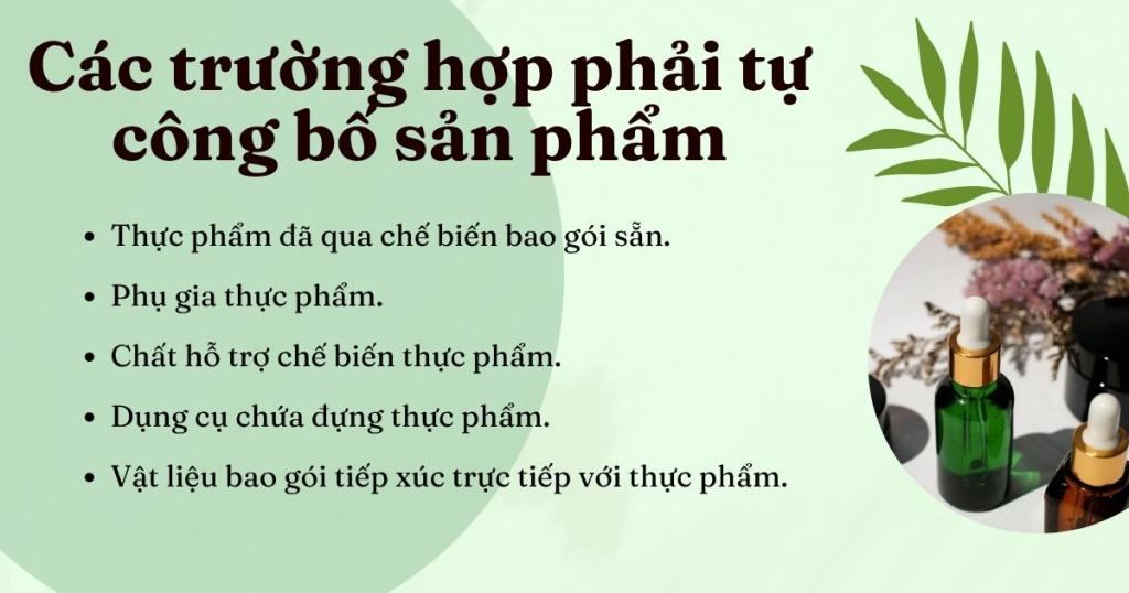 Các trường hợp phải tự công bố sản phẩm 