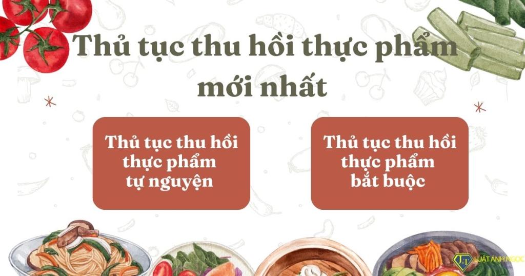 Thủ tục thu hồi thực phẩm mới nhất 