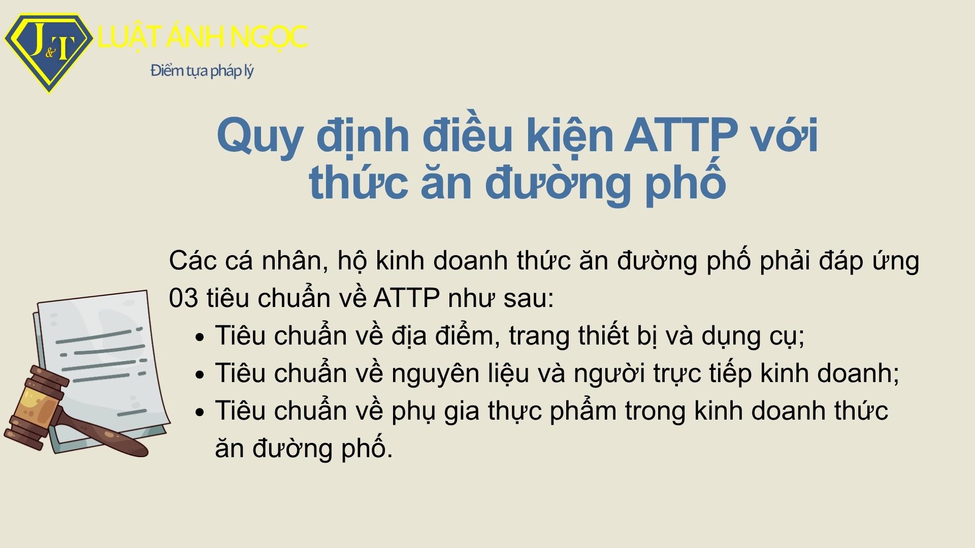 Quy định về điều kiện ATTP với thức ăn đường phố